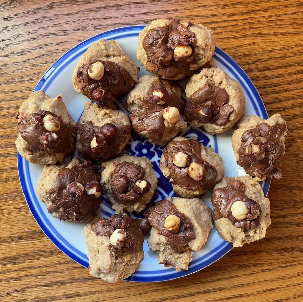 nutella & toasted hazelnut thumbprint cookies haikuveg